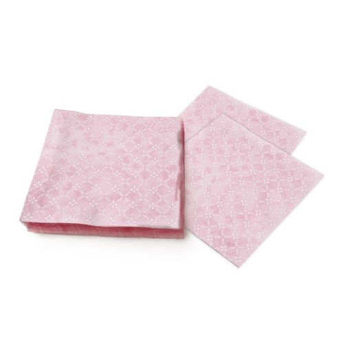 20 Servietten Maria Blush rose - Florales Gittermuster rosa 33x33cm