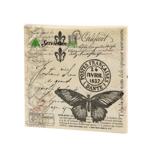 Motivservietten Schmetterling Vintage