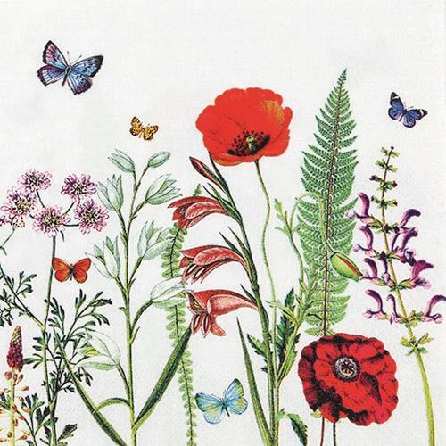20 Servietten Meadow in Bloom - Aufblühende Wiese 33x33cm