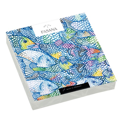 20 Servietten Rainbow Fishes - Fische in bunten Farben 33x33cm