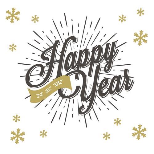 20 Servietten New Year - Strahlendes Neujahr 33x33cm