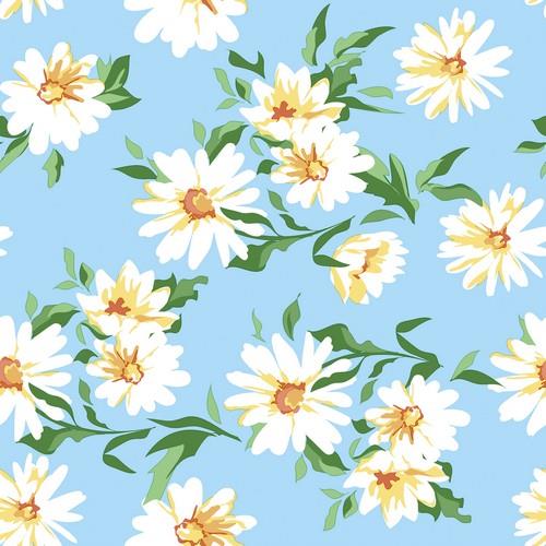 20 Servietten Daisies - Gemalte, kleine Margeriten 33x33cm