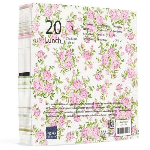 211377-servietten-little-roses 20 Servietten Little Roses - Kleine Rosen 33x33cm