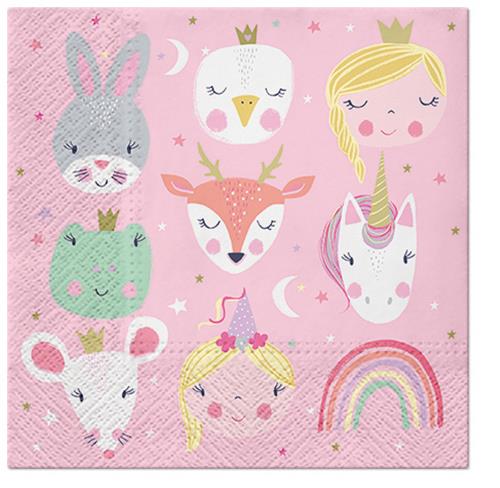 20 Servietten Magical Friends - Märchenfreunde 33x33cm