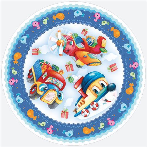 8 Pappteller Happy Vehicles - Lustige Fahrzeuge Ø22,7cm
