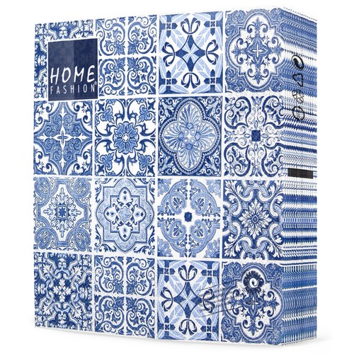 20 Servietten Tiles - Mandala blau 33x33cm