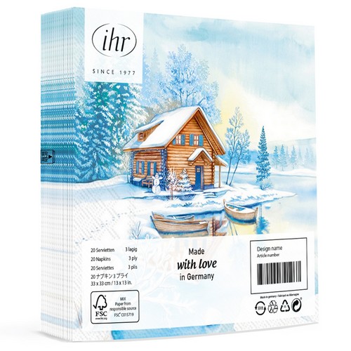 20 Servietten The Lake House - Hütte am Wintersee 33x33cm
