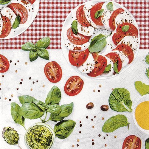 20 Servietten Caprese 33x33cm