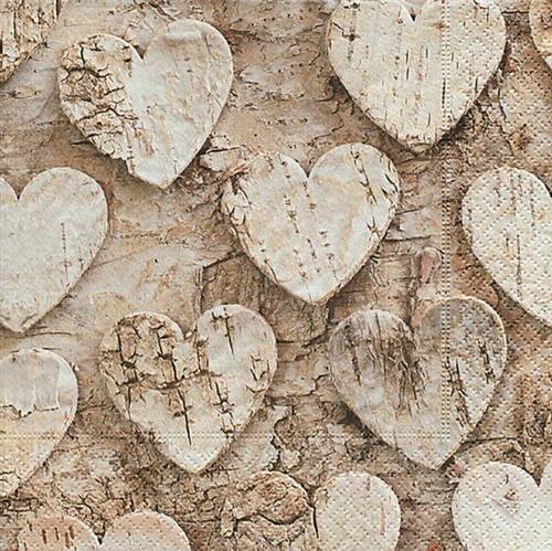 20 Servietten Lovely Birch 33x33cm