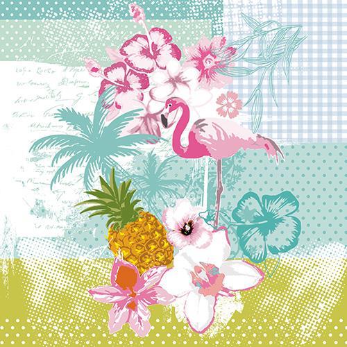 20 Servietten Flamingo - Aus dem Paradies 33x33cm