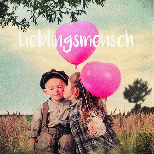 20 Servietten Lieblingsmensch 33x33cm