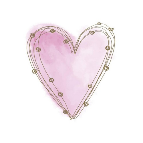 20 Servietten Pastel Pink Heart - Großes Herz rosa 33x33cm