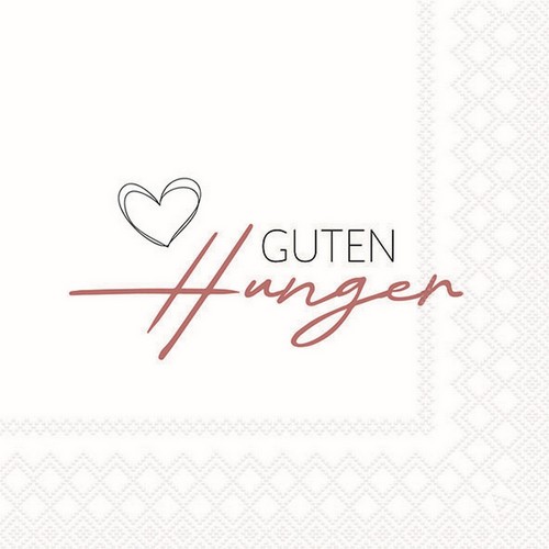20 Servietten Guten Hunger 33x33cm
