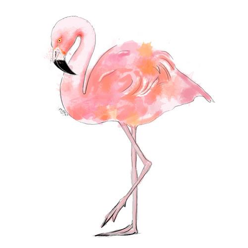 20 Servietten Miss Sophie – Einsamer Flamingo 33x33cm