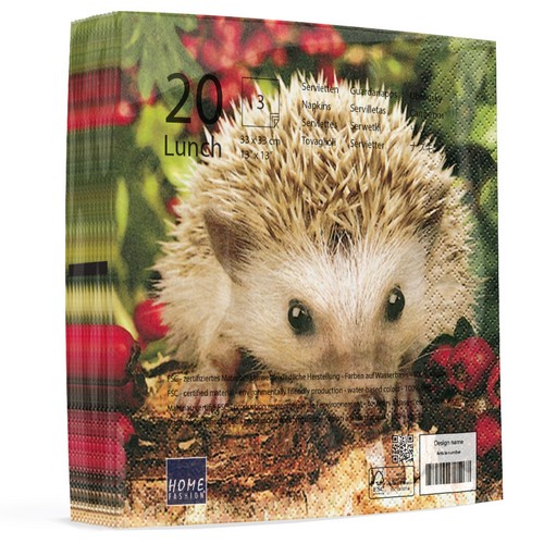 20 Servietten Barnie - Der Igel Barnie 33x33cm