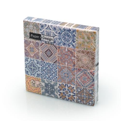 20 Servietten Mandala quadratisch 33x33cm