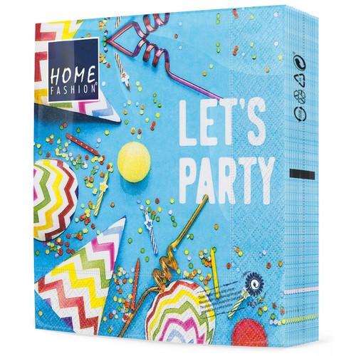 20 Servietten Let's Party - Partyzeit 33x33cm