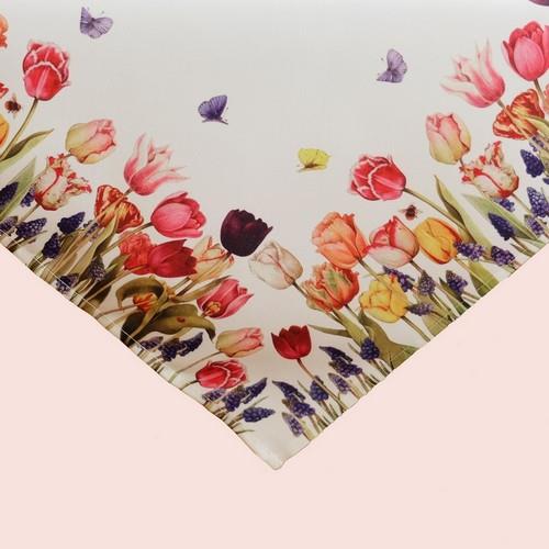 Mitteldecke Polyester Tulpen 85x85cm