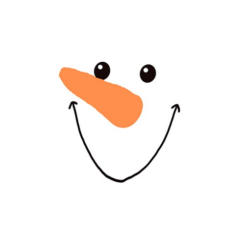 20 Servietten Happy Snowman - Gesicht vom Schneemann  33x33cm