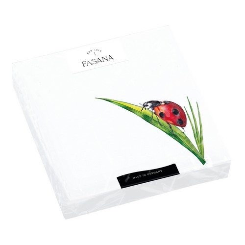 20 Servietten Ladybug on Grass - Marienkäfer auf Grashalm 33x33cm