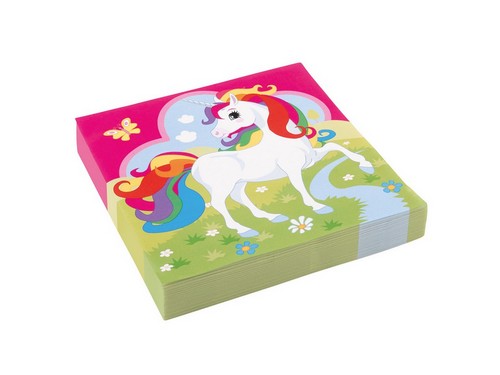 20 Servietten Einhorn - Einhorn am Fluß 33x33cm
