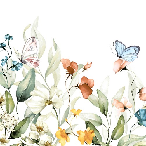 20 Servietten Happy Feeling - Natürliche Wiese 33x33cm