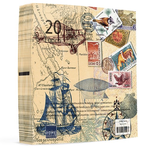 20 Servietten Around the world - Um die Welt 33x33cm