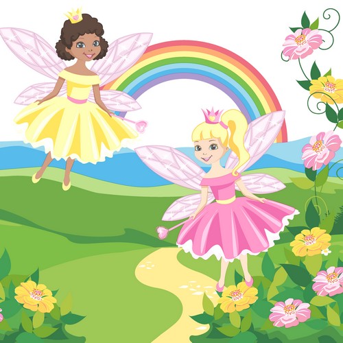 20 Servietten Princess Fairy - Feen am Regenbogen 33x33cm