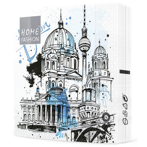 20 napkins Berlin Graphic - Berlin graphic 33x33cm