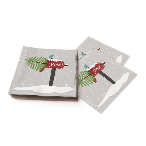 20 Servietten You've got Mail - Baum im Briefkasten 33x33cm