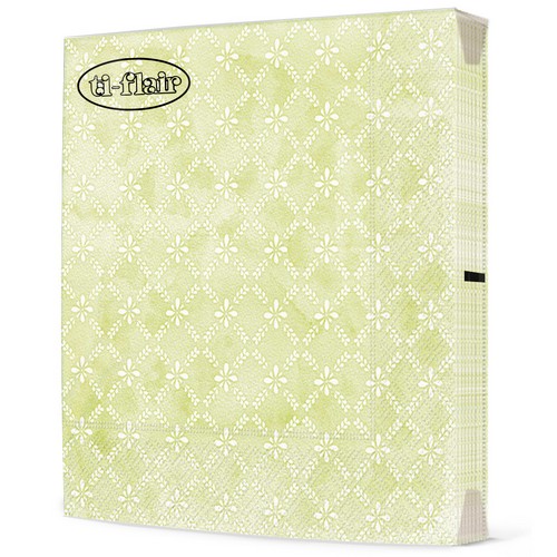 20 Servietten Maria soft green - Florales Gittermuster grün 33x33cm
