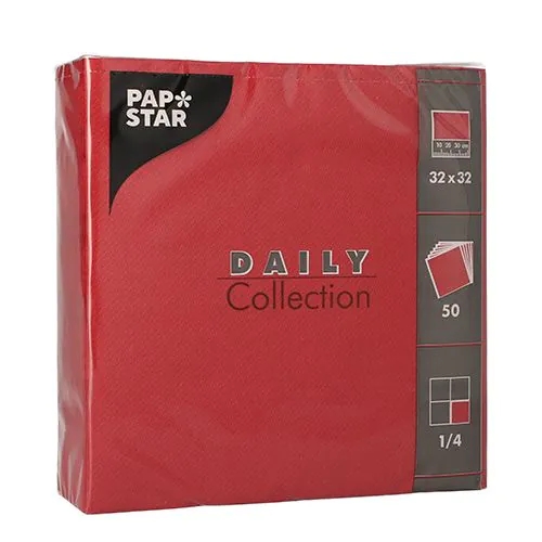 50 Servietten Daily Collection bordeaux 33x33cm