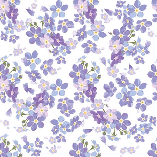 20 Servietten Delicate Forget-Me-Nots - Kleine Blüten von Vergissmeinnicht 33x33cm