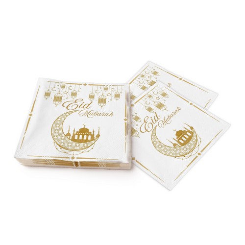 20 Servietten Eid Mubarak 33x33cm