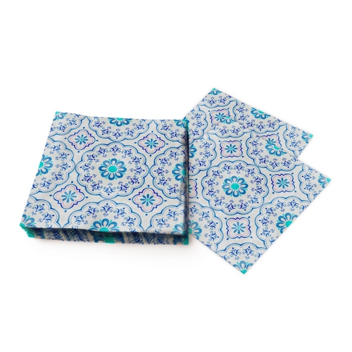 20 Servietten Boho mosaic - Mosaik-Muster blau 33x33cm
