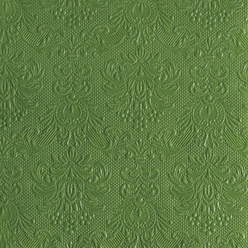 15 geprägte Servietten Elegance summer green 33x33cm