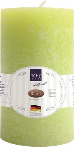 Kerze Stumpen Rustik lime - Limette Ø 7cm, Höhe 12cm