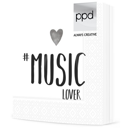 20 Servietten Music Lover - Musikliebhaber 33x33cm