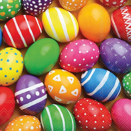 20 Servietten Painted Easter Eggs - Ostereier bemalen 33x33cm