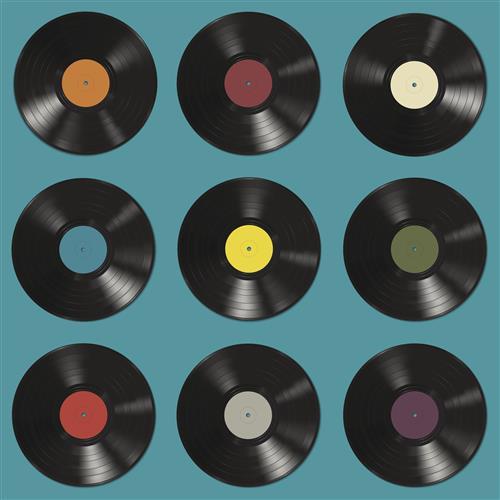 20 Servietten Vinyl Schallplatten