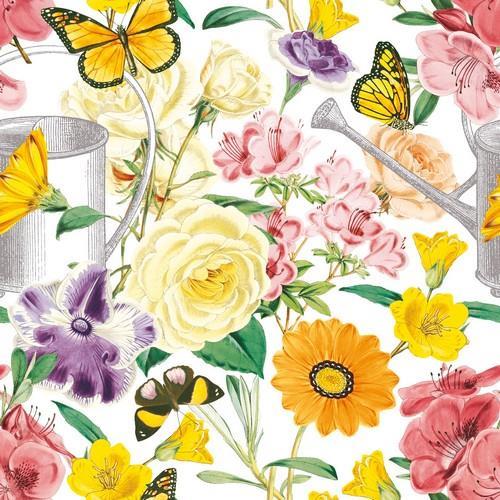 20 Servietten Flower Garden - Frischer Blumengarten 33x33cm