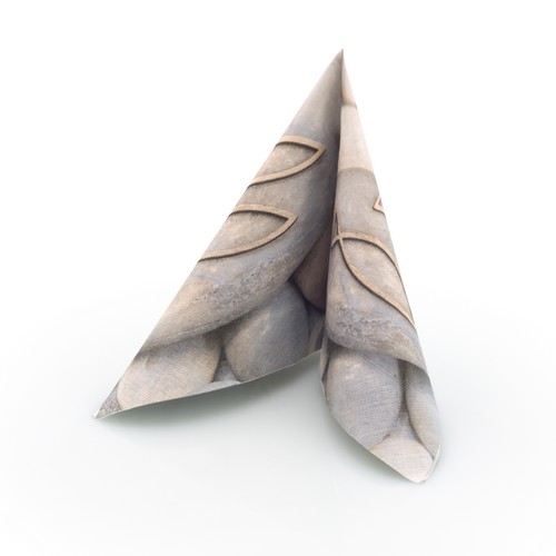 20 Servietten Decision - Steine mit Fische 33x33cm