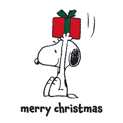 20 Servietten Big Present weiß - Snoopy Merry Christmas weiß 33x33cm