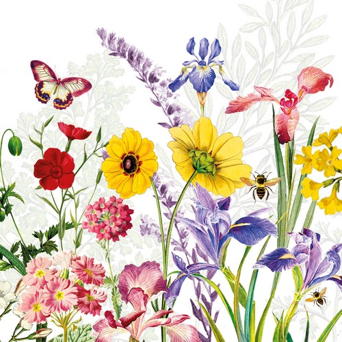 20 Servietten Imagination - Edle Blumenwiese 33x33cm