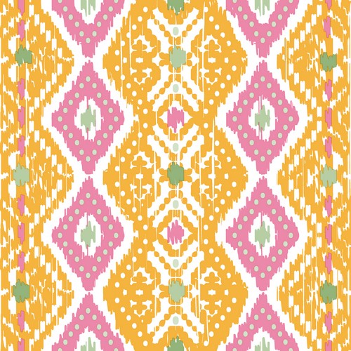 20 Servietten Nomade weave yellow - Ikat-Streifen 33x33cm