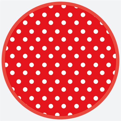 8 Pappteller Red Dots - Rot mit weißen Punkten Ø22,7cm