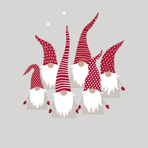 20 Servietten Scandic Santas 33x33cm