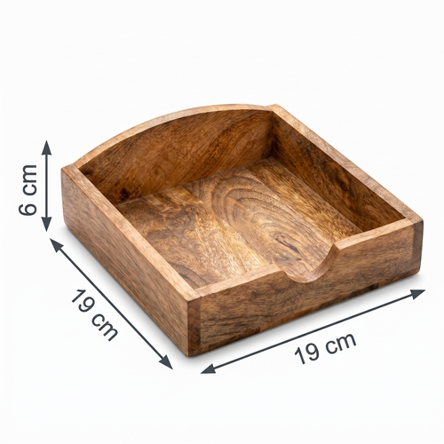 Serviettenhalter Wooden rustic - Holz rustikal für 33cm Lunchservietten aus Holz, 19x6cm