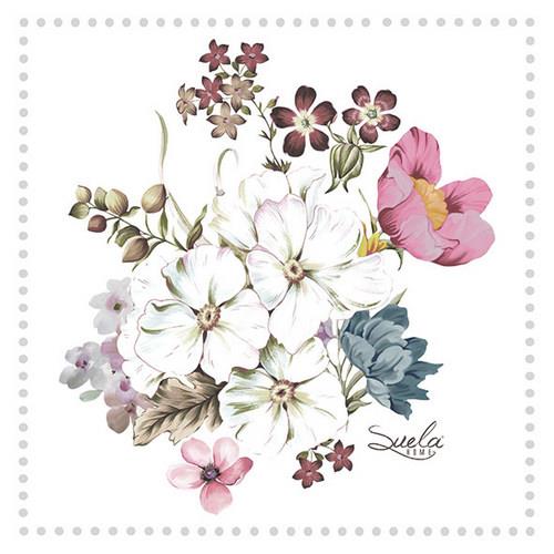 20 Servietten Mea - Handverlesene Blumen 33x33cm