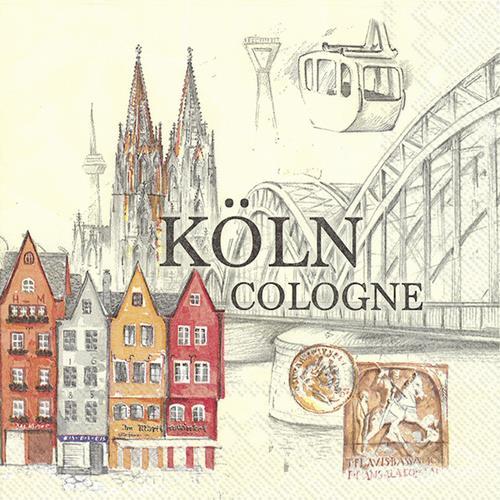 20 Servietten Stadt Köln 33x33cm